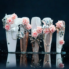 Rose Romance · Luxurious Handmade Nails