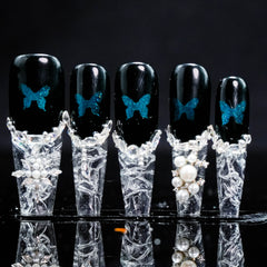 Dreamy ice butterflies · Luxurious Handmade Nails