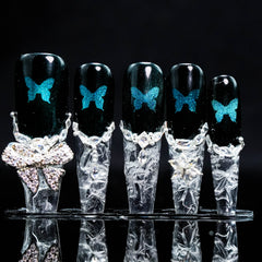 Dreamy ice butterflies · Luxurious Handmade Nails