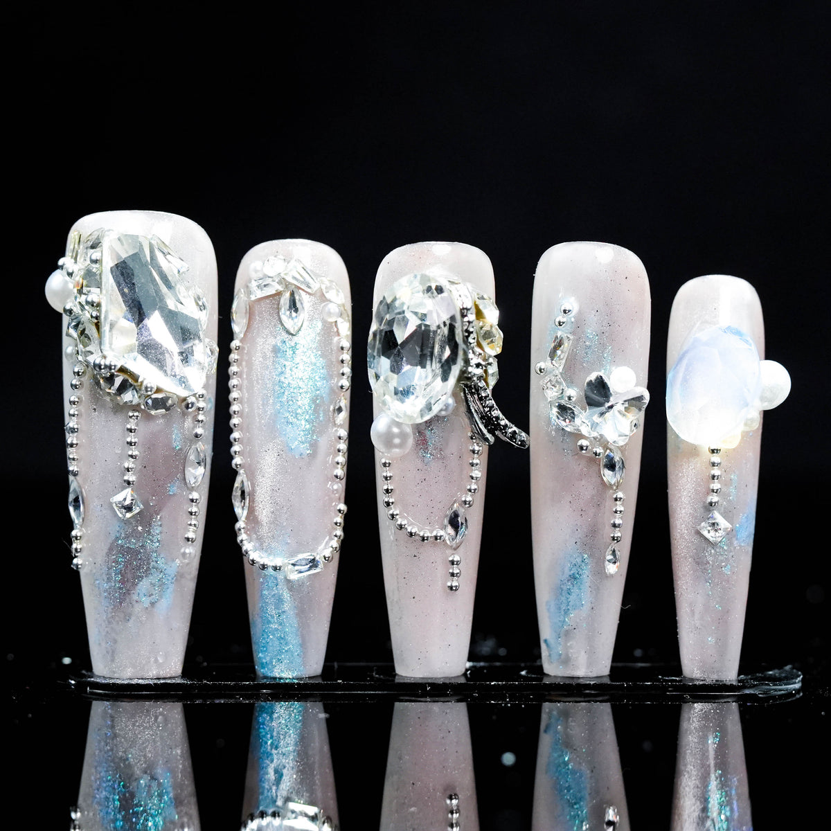 Crystal Aurora · Timeless Luxury Handmade Nails