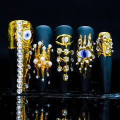 Gothic - Eye Luxury Press - On Nails: Discover Trendy High - End Luxury Fake Nails with Enigmatic Gothic - Eye Design